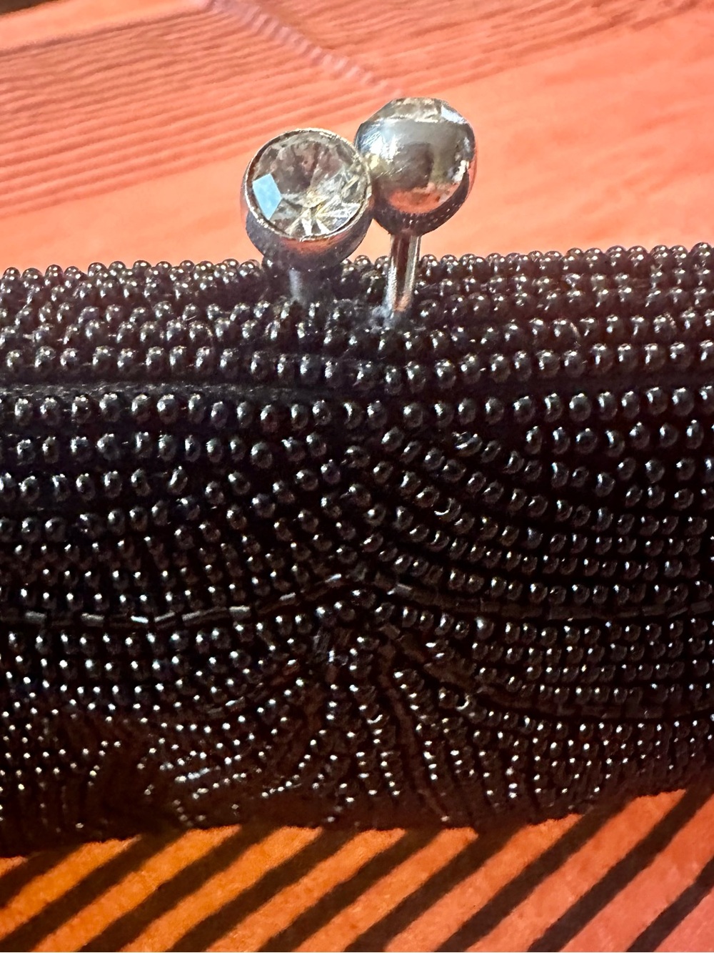 Black Beaded Evening Clutch
